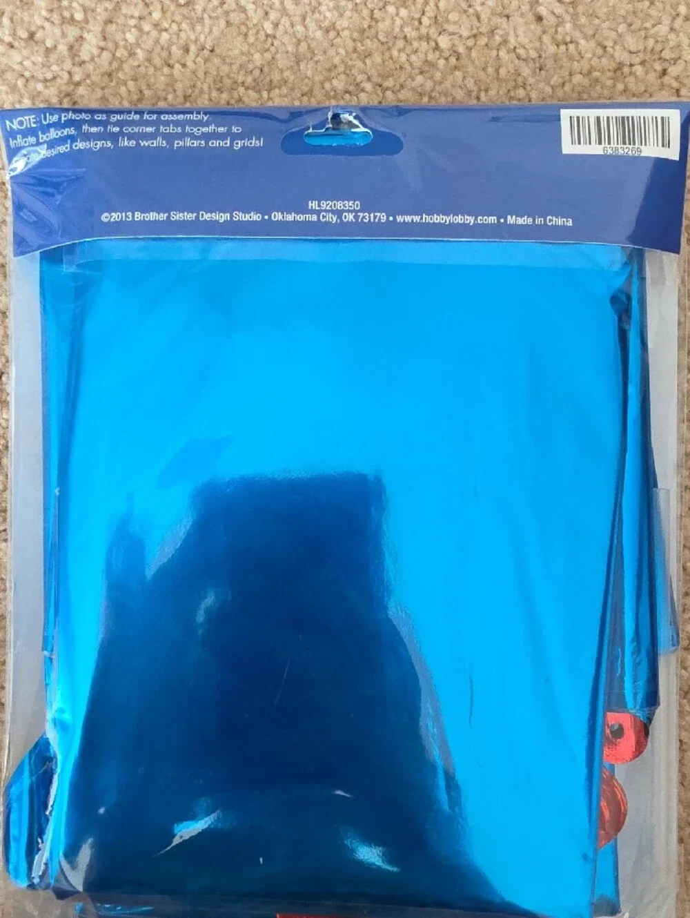 Hobby Lobby Red, Blue & White 4th of July Balloon Arch Kit & Square Balloons
